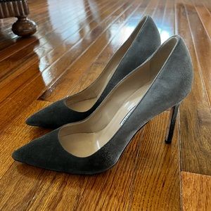 Manolo Blahnik suede pump 105mm
